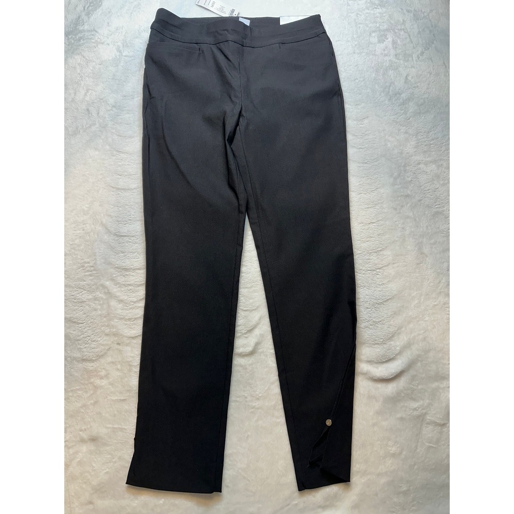 Chico's So Slimming 360 Brigitte Rivet Hem Slim Ankle Pants Black 00R NWT - 214